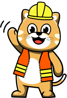 Hard Hat Cat OrangeYellow Transparent