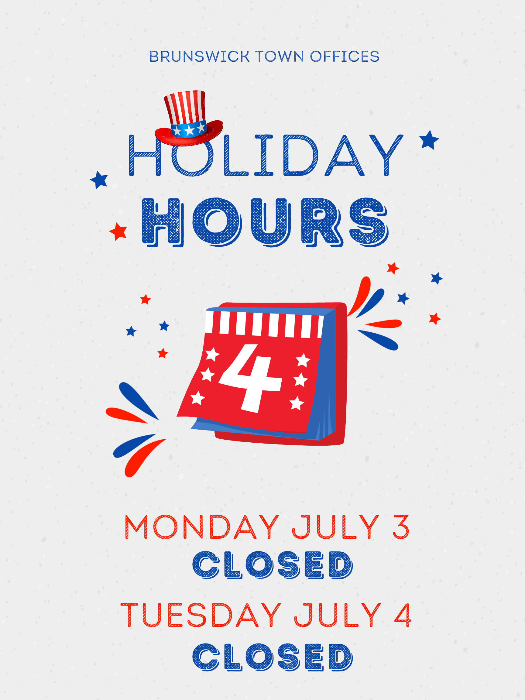 Holiday Hours Independence Day - 4th of July (Poster) (1)