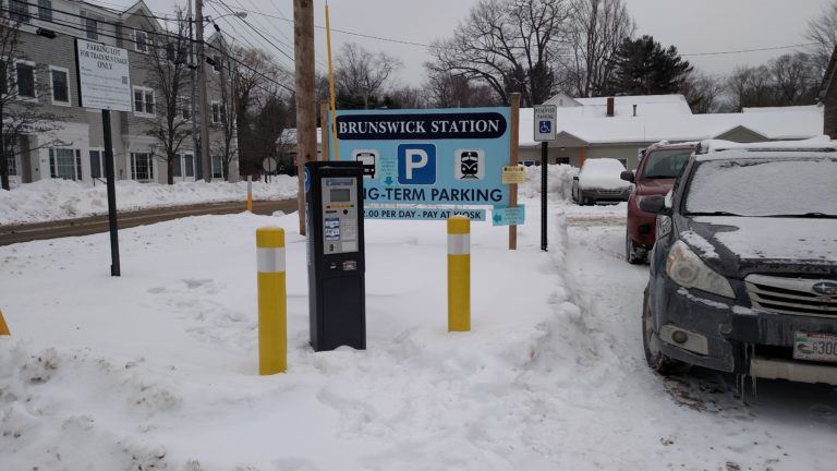 Parking Kiosk in Long-Term Parking Lot